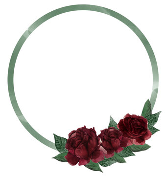 Frame with roses
