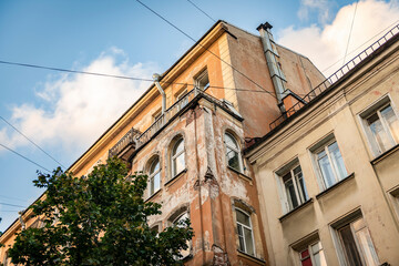 View of old buildings in Saint-Petersburg, Russia