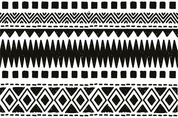Modèle sans couture de vecteur ethnique. Fond géométrique tribal, motif boho, maya, illustration d& 39 ornement aztèque. texture d& 39 impression textile tapis