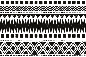 Abwaschbare Fototapete Chevron Ethnische Vektor nahtlose Muster. Stammesgeometrischer Hintergrund, Boho-Motiv, Maya, aztekische Ornamentillustration. Teppich Textildruck Textur