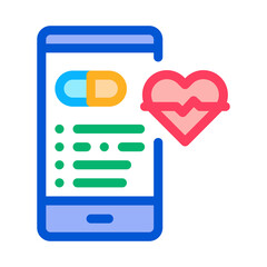 internet drug store color icon vector. internet drug store sign. isolated symbol illustration