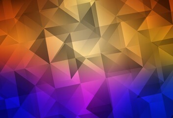 Light Blue, Yellow vector polygonal pattern.