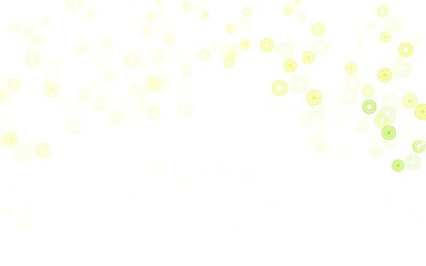 Light Green, Yellow vector template with circles.