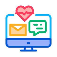 digital prescription color icon vector. digital prescription sign. isolated symbol illustration