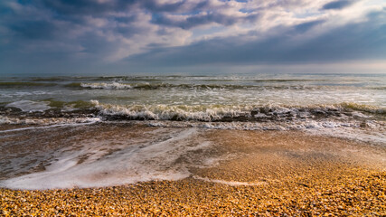 Empty beach and calm sea