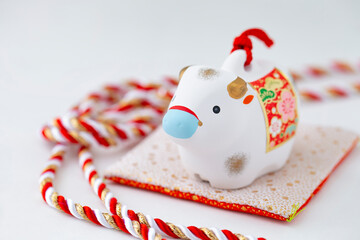 丑年の正月素材