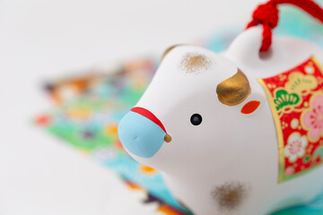 丑年の正月素材