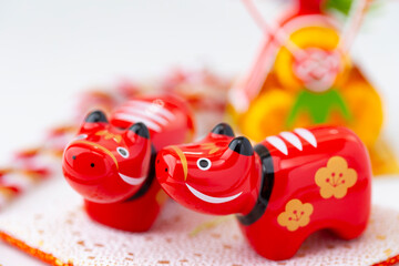 丑年の正月素材