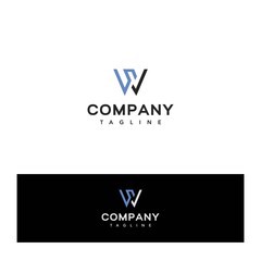 Modern and cool SW letter initials logo