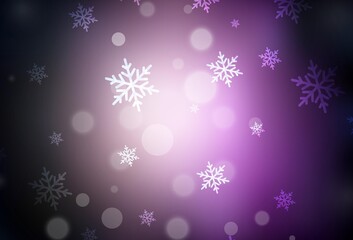 Fototapeta na wymiar Dark Purple vector backdrop in holiday style.