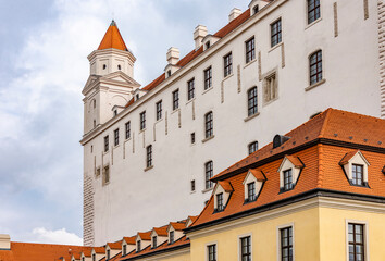 Obraz premium View of the tower of Bratislava Castle in Bratislava, Slovakia
