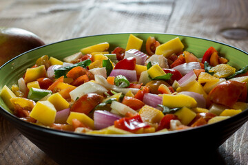 Mango, fennel, tomato, onion, celery salad