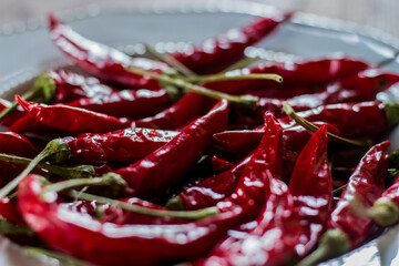 Dried chillies ready to be turned into powder