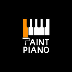 PIANO LOGO CONCEPT WITH SIMPLE AND DOUBLE MEANING BRAND IDENTITY