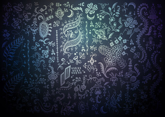 set of decorative elements