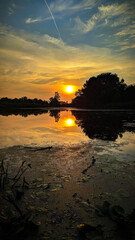 sunset on the river