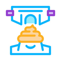 Obraz premium meconium, newborn feces color icon vector. meconium, newborn feces sign. isolated symbol illustration