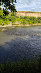 river and grass