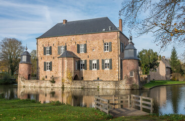 Fototapeta na wymiar Castle Erenstein from the 14th century in Kerkrade, Province of Limburg, The Netherlands
