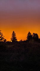 sunset in the mountains