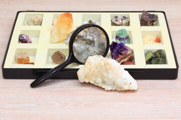collection of crystals and gems