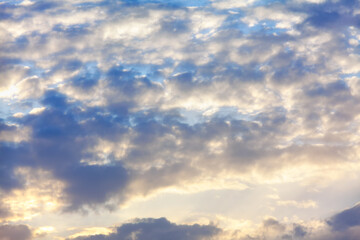 Cirrocumulus Stratiformis , Clouds in the Morning Light