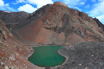 lake in a high mountains