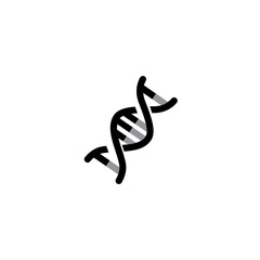 Molecule of biology DNA genetic spiral symbol icon design  