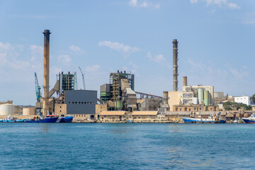 Fototapeta na wymiar The dockyard at Paola, Malta.
