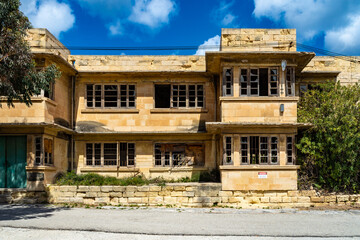 Derelict building on Manoel Island which were used by the REMPEC agency, Gzira, Malta