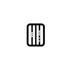 Set instrument web line technology icon design