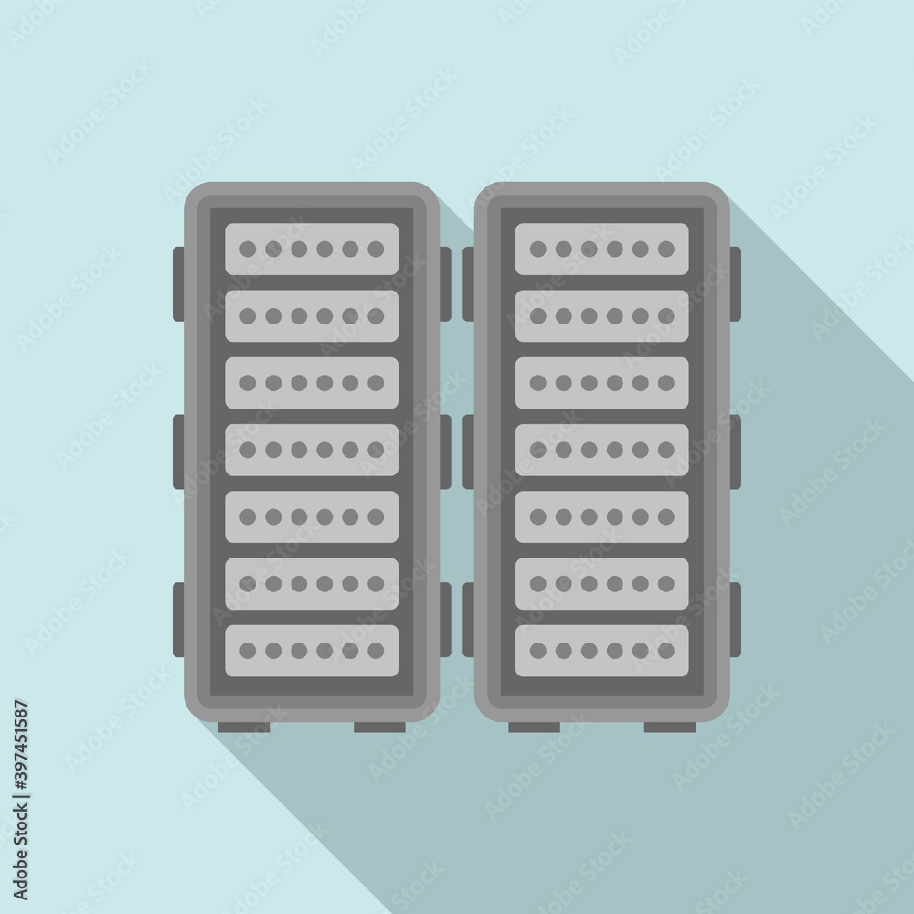 Poster testing software icon. flat illustration of testing software vector icon for web design
