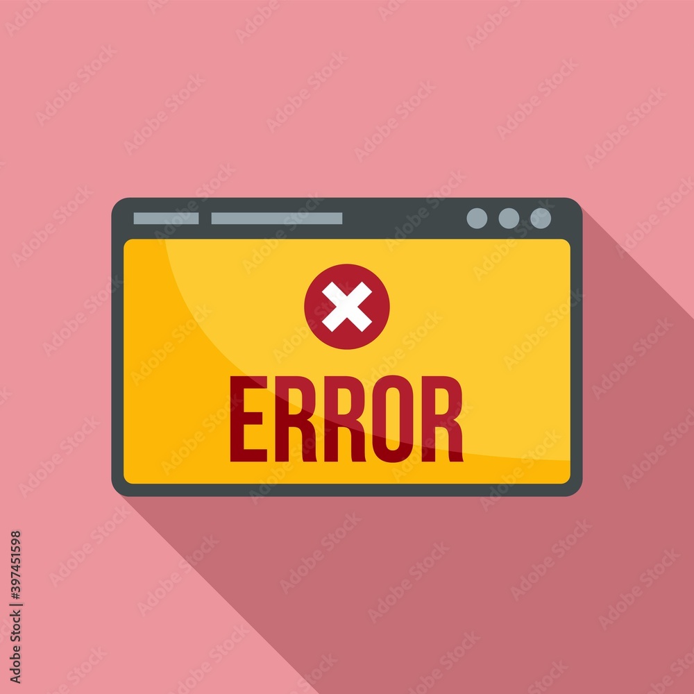 Poster error web page icon. flat illustration of error web page vector icon for web design