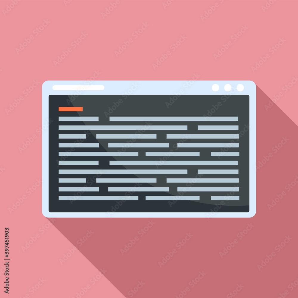 Poster web page testing software icon. flat illustration of web page testing software vector icon for web d