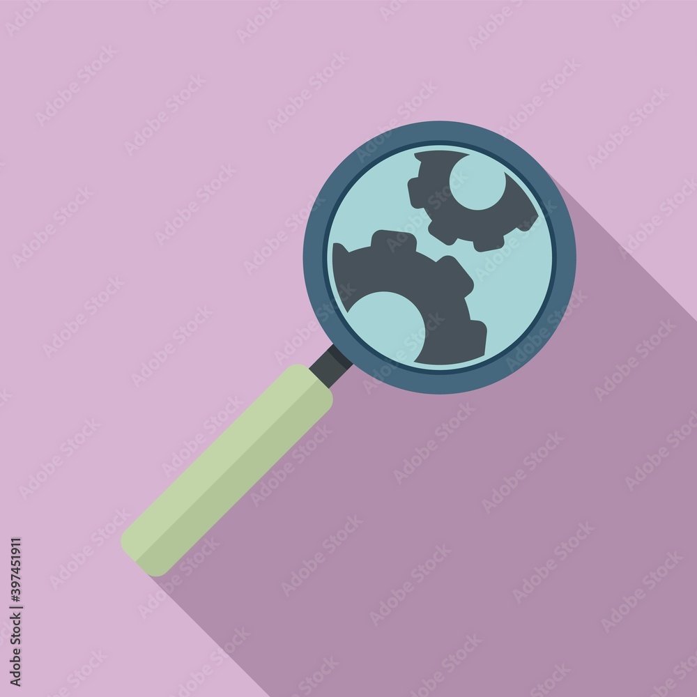 Poster search testing software icon. flat illustration of search testing software vector icon for web desig
