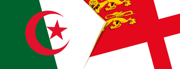 Algeria and Sark flags, two vector flags.