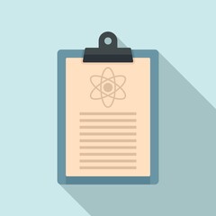 Biophysics clipboard icon. Flat illustration of biophysics clipboard vector icon for web design