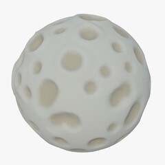 3d illustration Moon on white background