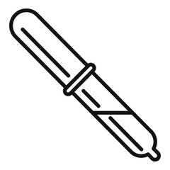 Fototapeta premium Biophysics pipette icon. Outline biophysics pipette vector icon for web design isolated on white background