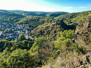 Aerial View of wine village Altenahr, Moselle region, Germany