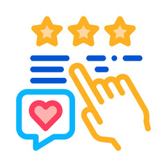 review copany service or product color icon vector. review copany service or product sign. isolated symbol illustration