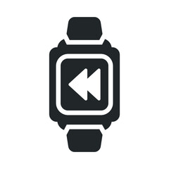 Previous arrow, smart watch icon