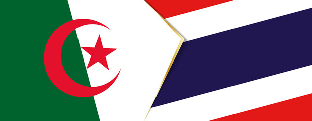 Algeria and Thailand flags, two vector flags.