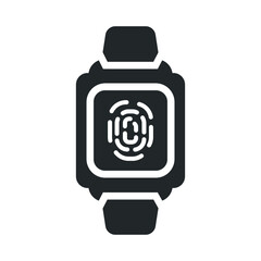 Fingerprint, smart watch icon