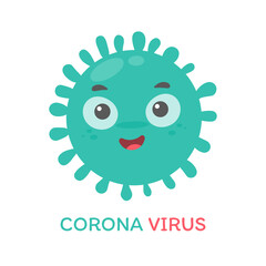 Germs and COVID-19 cartoons A green body that is spreading germs.