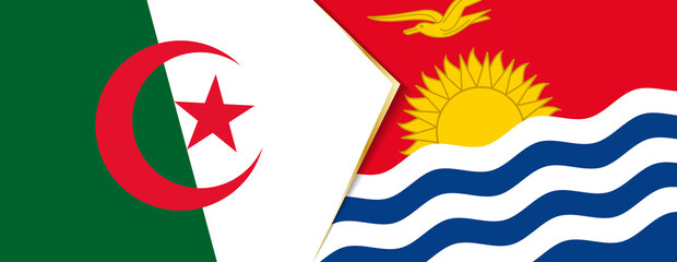 Algeria and Kiribati flags, two vector flags.