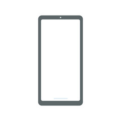 Simple flat thin border mobile phone design vector