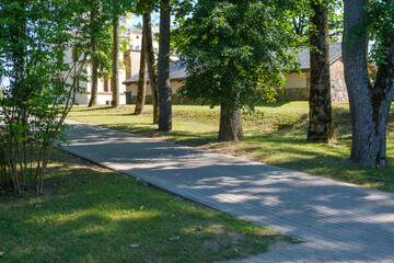 endless beautiful country gravel road in perspective