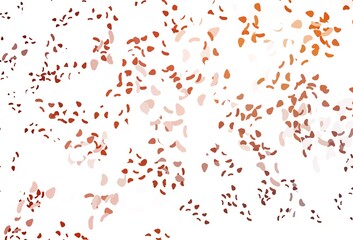 Light red, yellow vector backdrop with abstract shapes.