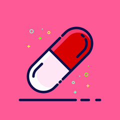 icon vector of pill. pill clip art.